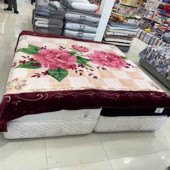 پتو گلبافت دو نفره طرح گل