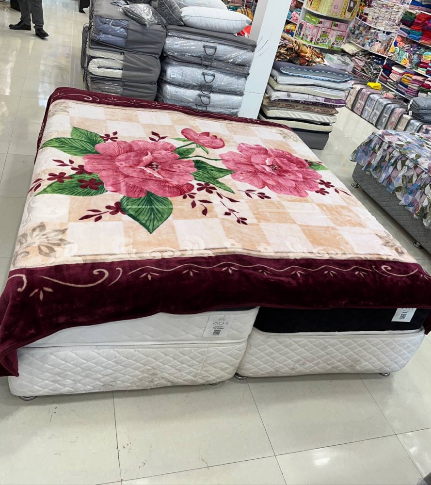 پتو گلبافت دو نفره طرح گل