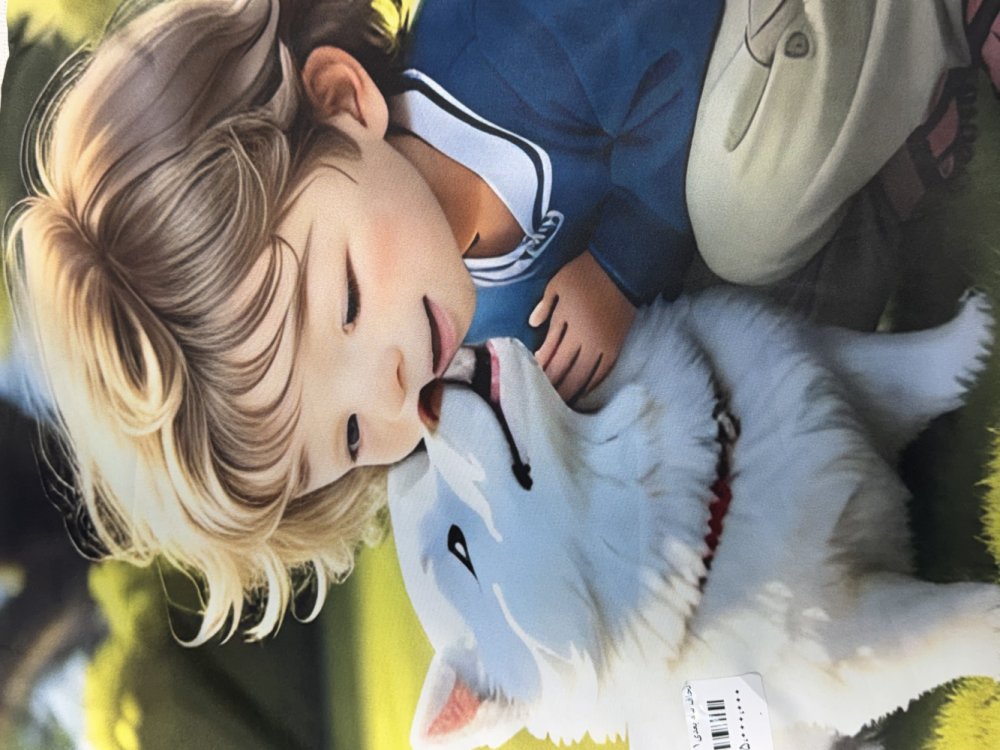 روتختی عروسکی طرح پسر و سگ سفید